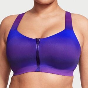 Victoria’s Secret knockout Maximum Support Front Close Sports Bra blue purple